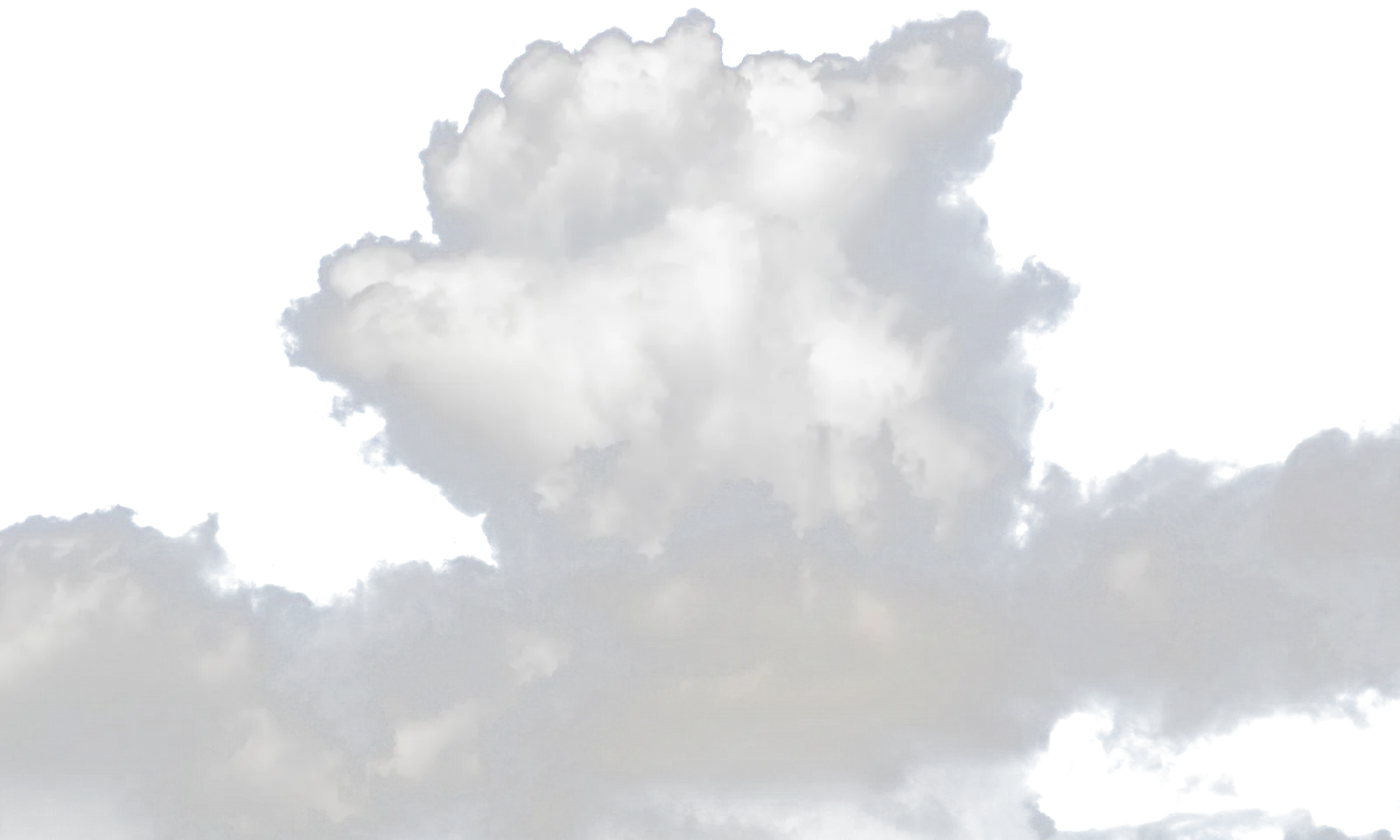 White cloud cut-out